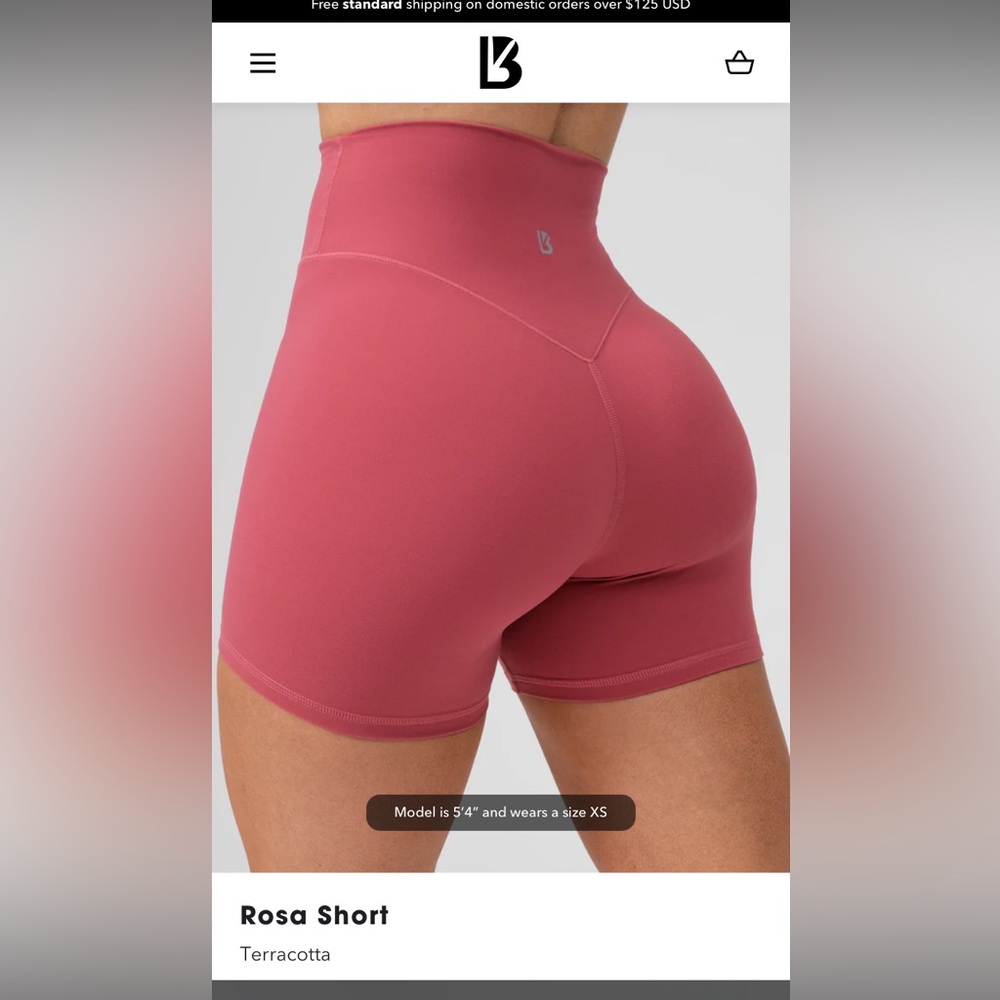 BuffBunny Rosa 4inch short Size Medium